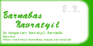 barnabas navratyil business card